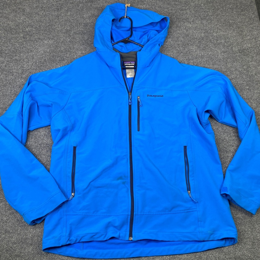 Patagonia Adze Hoody Mens XL Blue Softshell Jacket Full Zip Hooded 83340